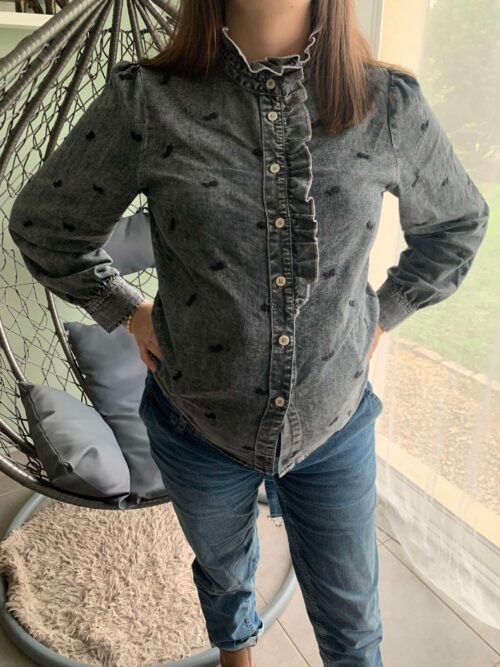Chemise en jeans brodé