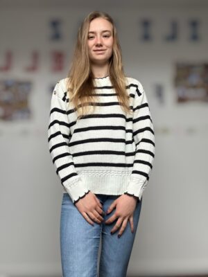 Pull marinière en maille