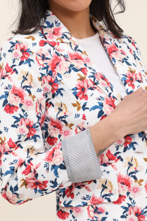 Veste blazer fleuri