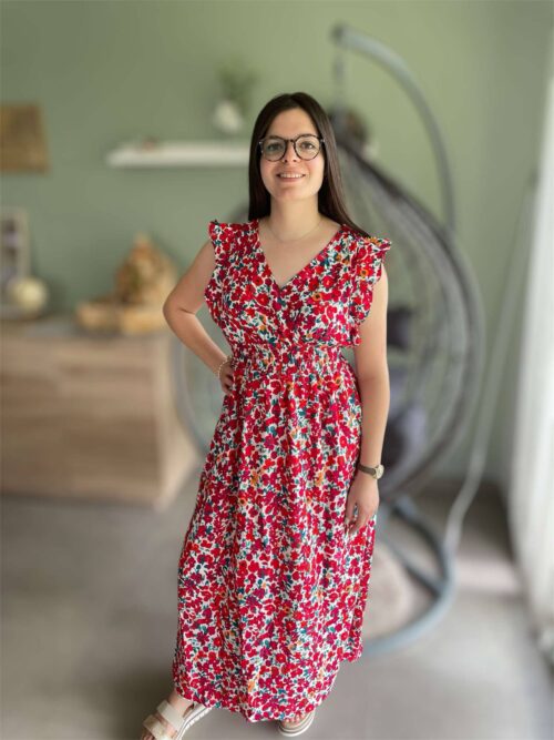 Robe longue fleuri