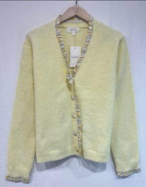 Gilet fleuri jaune