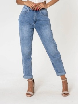 Jeans mom bleu clair