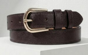 Ceinture en cuir 120cm marron foncé