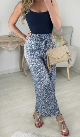 Pantalon fluide bleu