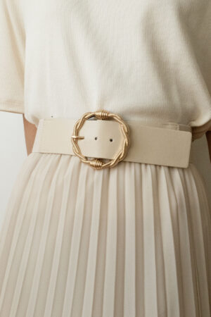 Ceinture robe beige or