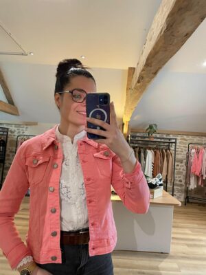 Veste en jeans rose