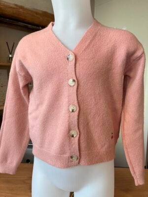 Gilet en maille rose