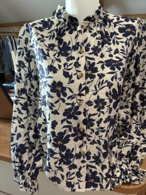 Chemise bleu et doré