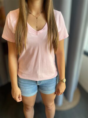 T shirt coton rose