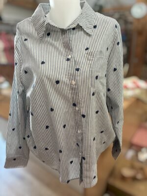 Chemise rayée coeur