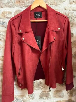 Veste suedine bordeaux