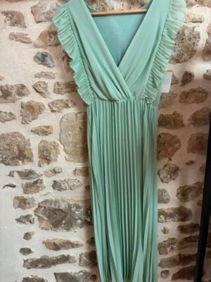 Robe ceremonie sauge