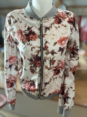 Bombers blanc fleuri