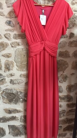 Robe ceremonie corail