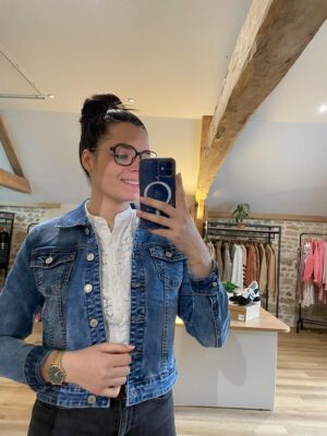 Veste en jeans bleu