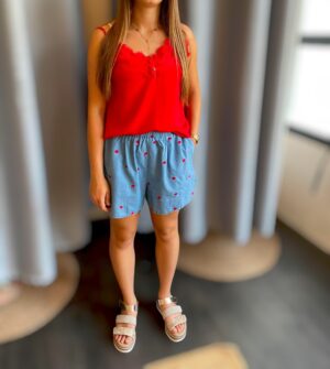 Short coeur rouge