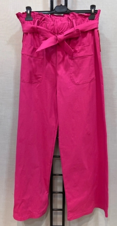 Pantalon rose ceinture