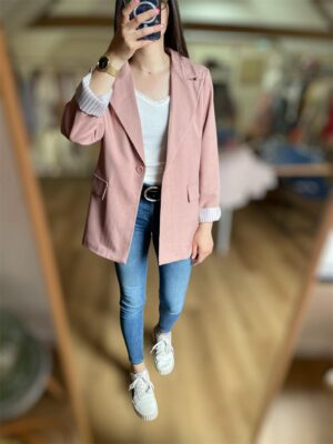Blazer chic vieux rose