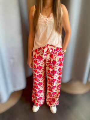 Pantalon fluide floral