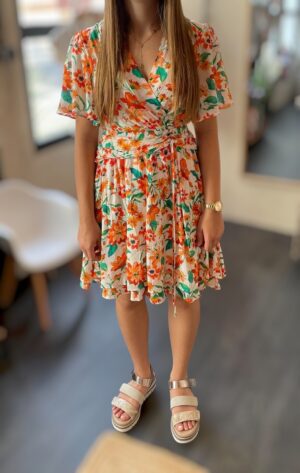Robe courte orange