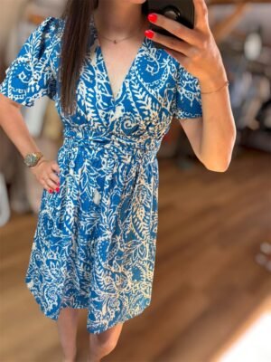 Robe courte bleu