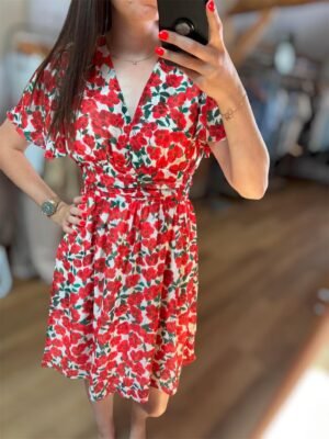 Robe courte rouge