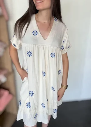 Robe short bleu