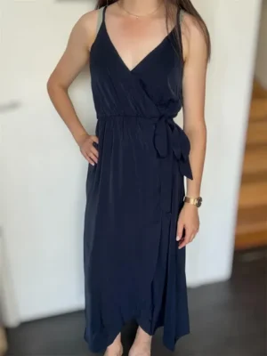 Robe longue marine