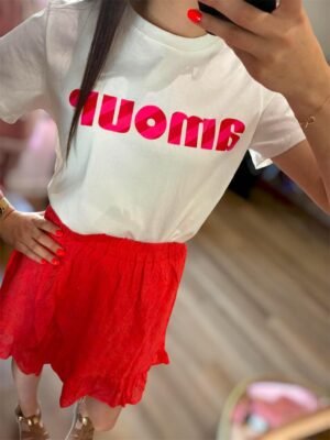 Jupe short corail