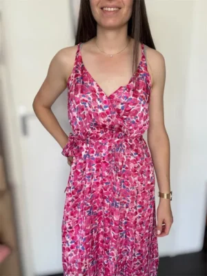 Robe longue fushia