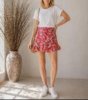 Jupe short fushia