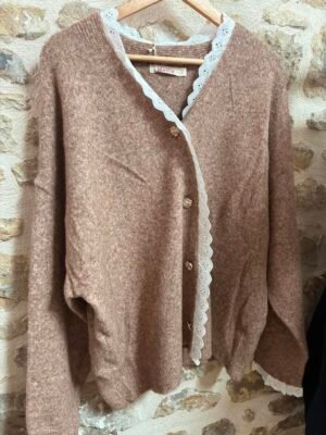 Gilet dentelle camel GT