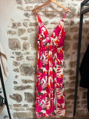 Robe fushia bretelle